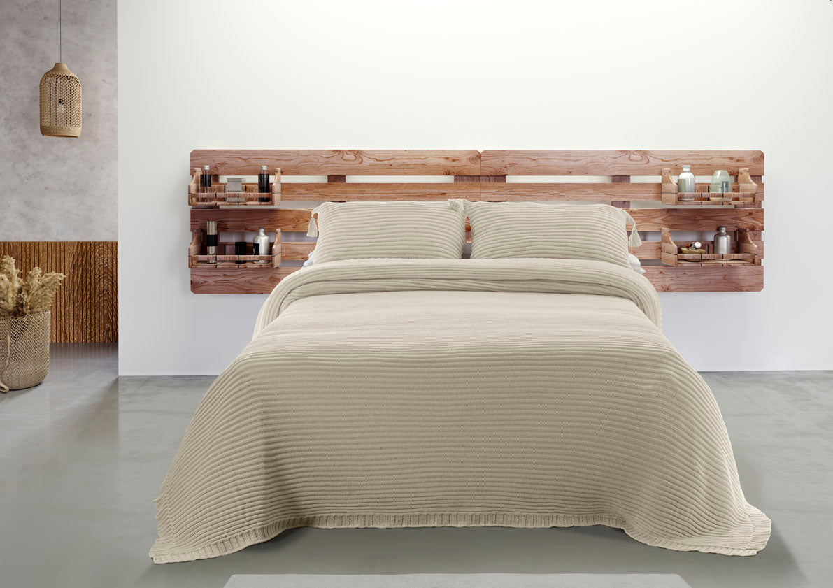 CLEARANCE Marbella 100% Cotton Bedspreads, Ivory FLASH SALE