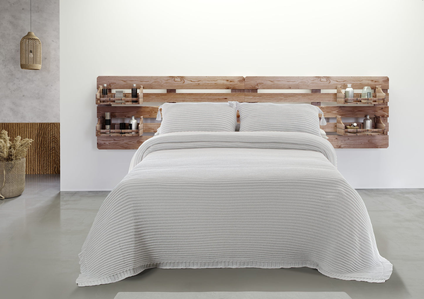CLEARANCE Marbella 100% Cotton Bedspreads, White FLASH SALE