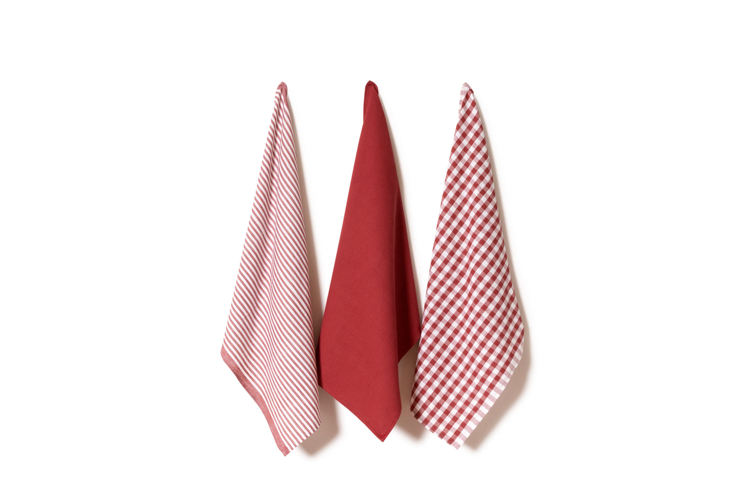 Pack of Three 100 % Cotton Tea Towels - Various Colours