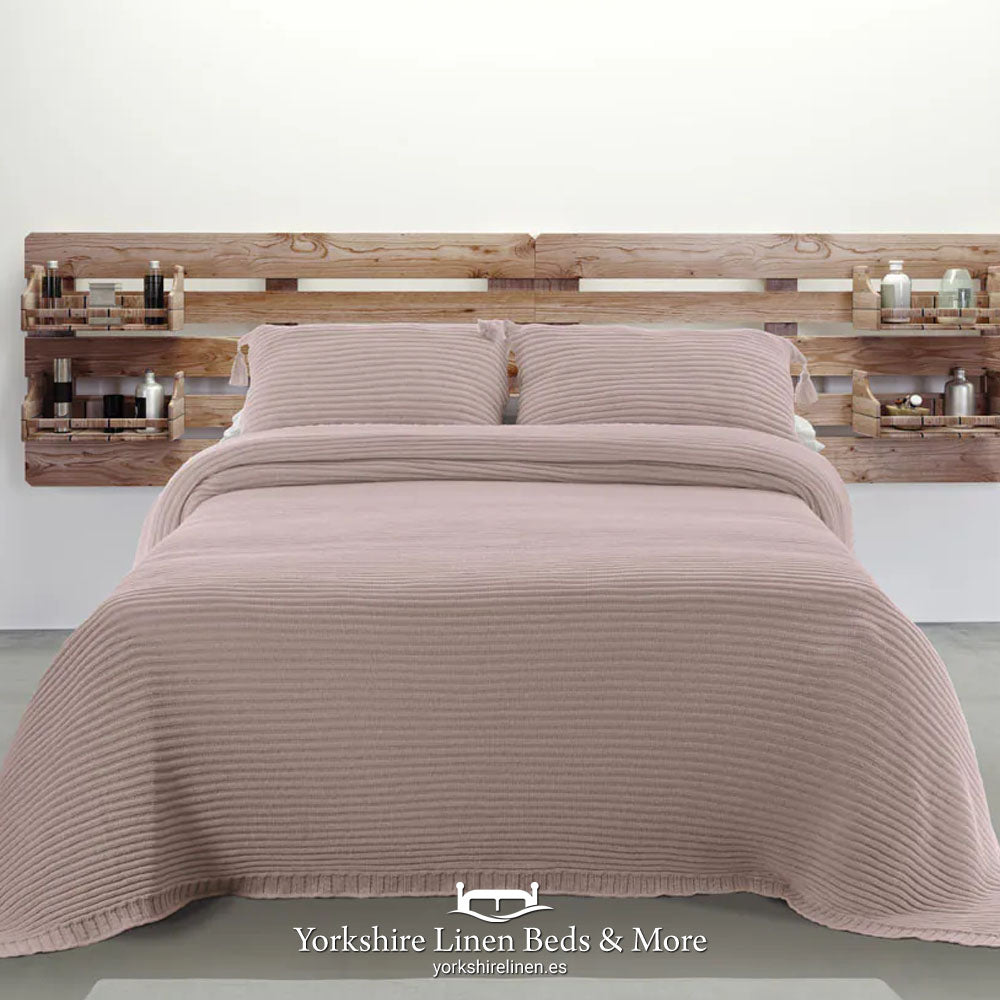 Marbella 100% Cotton Bedspreads, Pink - Bedspreads & Throws - Yorkshire Linen Beds & More