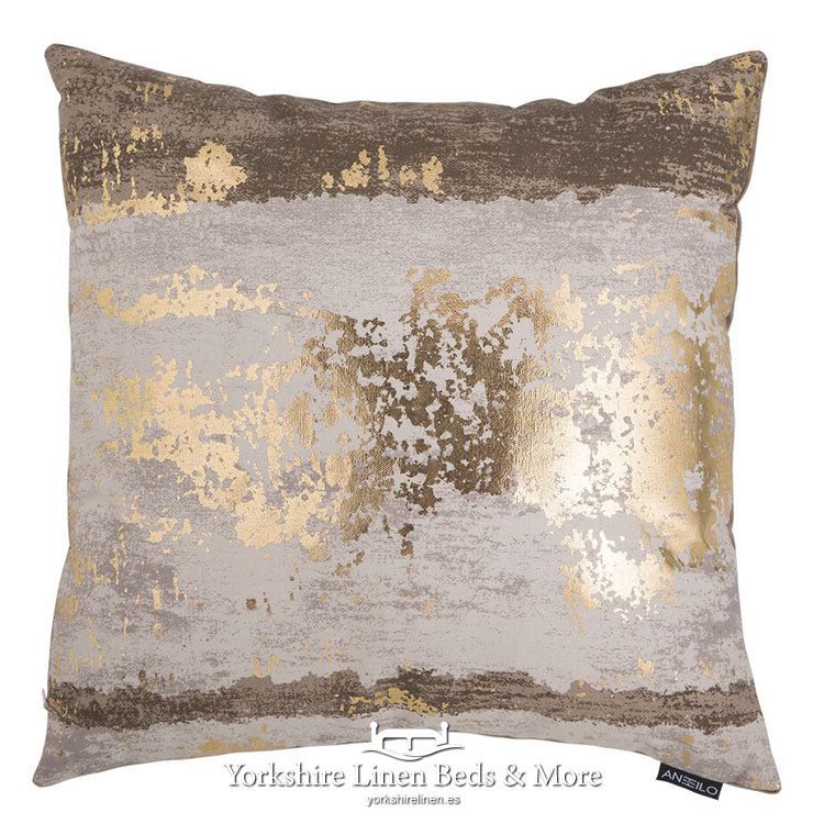 Metallic Splash Cushion Cover Natural Yorkshire Linen Beds & More Mijas Costa Marbella