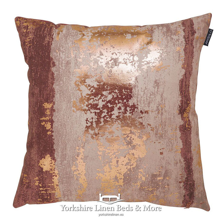Metallic Splash Cushion Cover Rose Yorkshire Linen Beds & More Mijas Costa Marbella