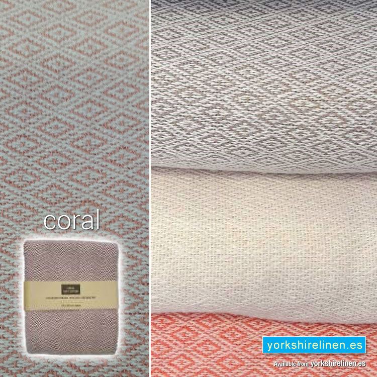 Mumbay Throw, Coral - Yorkshire Linen Warehouse Mijas Marbella P03