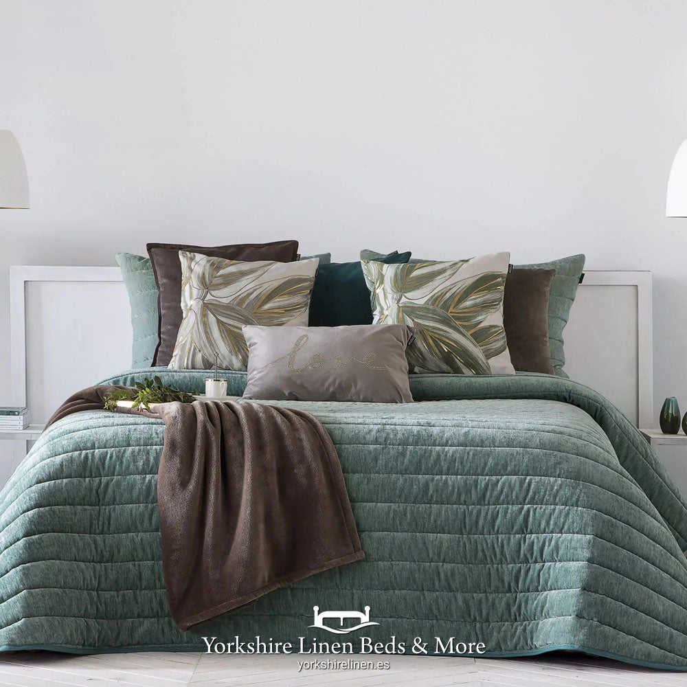Nantes Luxury Bedspread Mint - Bedspreads & Throws - Yorkshire Linen Beds & More