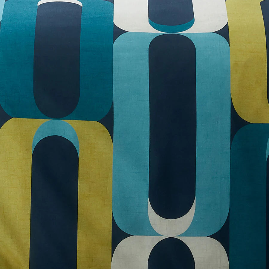 Oregon Geometric Duvet Set, Blue