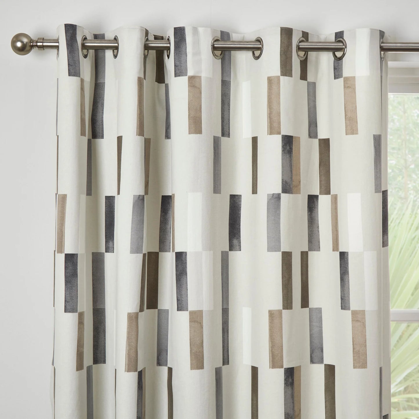 New Oak Eyelet Curtains, Natural