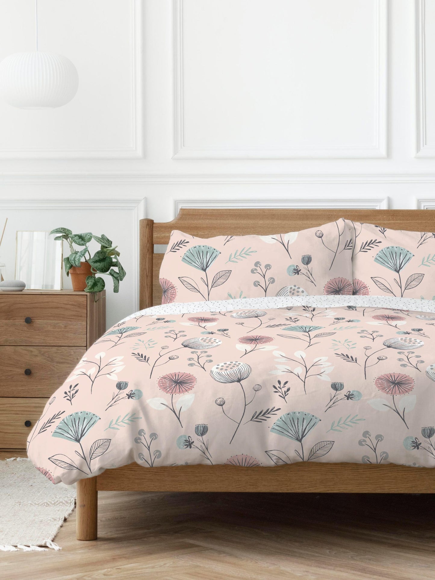 Olga Floral Duvet Duvet Sets, Pink