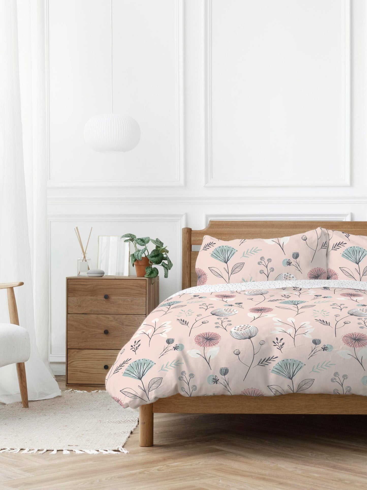 Olga Floral Duvet Duvet Sets, Pink