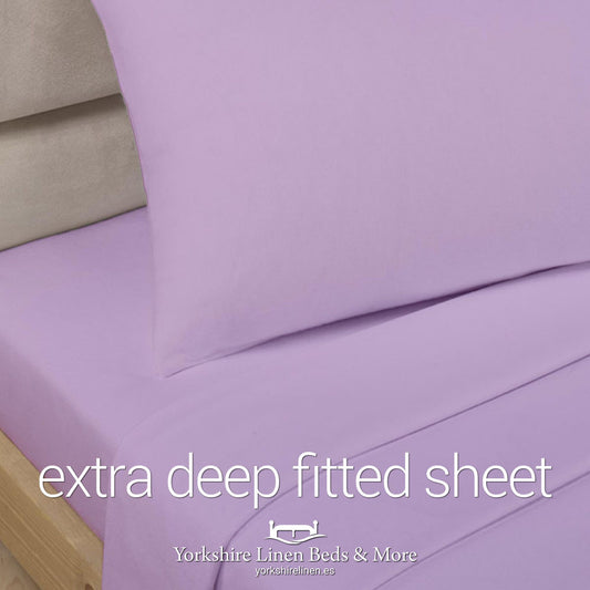 Polycotton Extra Deep Fitted, Lilac - Yorkshire Linen Beds & More P01