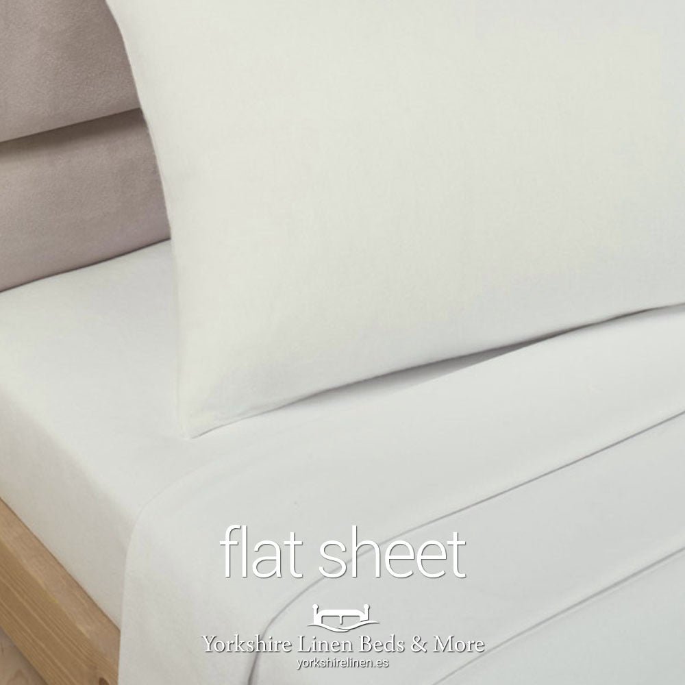 Polycotton Flat Sheets, Ivory - Yorkshire Linen Beds & More P03
