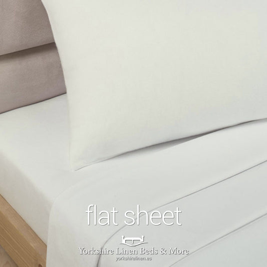 Polycotton Flat Sheets, Ivory - Yorkshire Linen Beds & More P03
