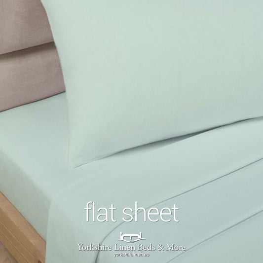 Polycotton Flat Sheets, Soft Green - Yorkshire Linen Beds & More P03