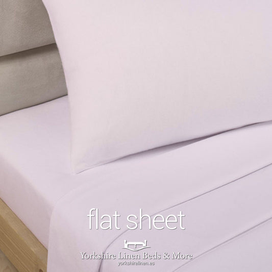 Polycotton Flat Sheets, Soft Pink - Yorkshire Linen Beds & More P03