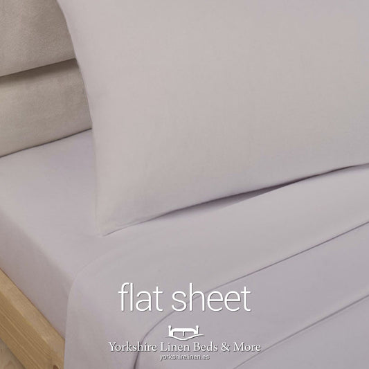Polycotton Flat Sheets, Stone - Yorkshire Linen Beds & More P03