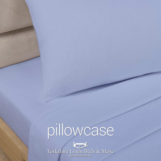 Polycotton Pillowcases, Light Blue - Yorkshire Linen Beds & More P01