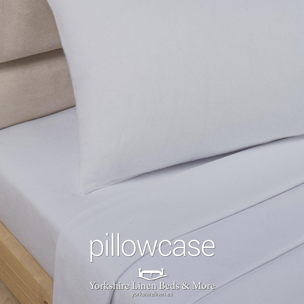 Polycotton Pillowcases, Light Grey - Yorkshire Linen Beds & More P01
