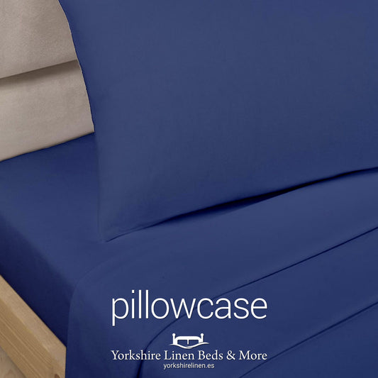 Polycotton Pillowcases, Navy Blue - Yorkshire Linen Beds & More P01