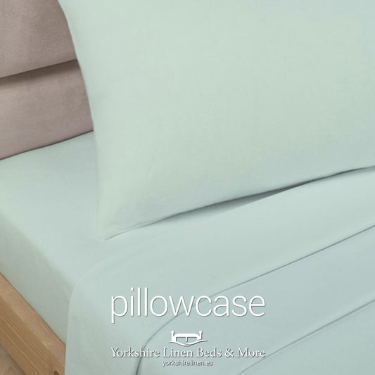 Polycotton Pillowcases, Soft Green - Yorkshire Linen Beds & More P01