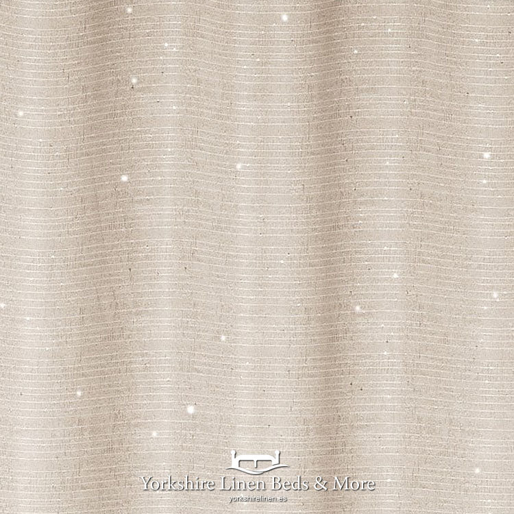 Sparkly Ringtop Curtain Panel Beige