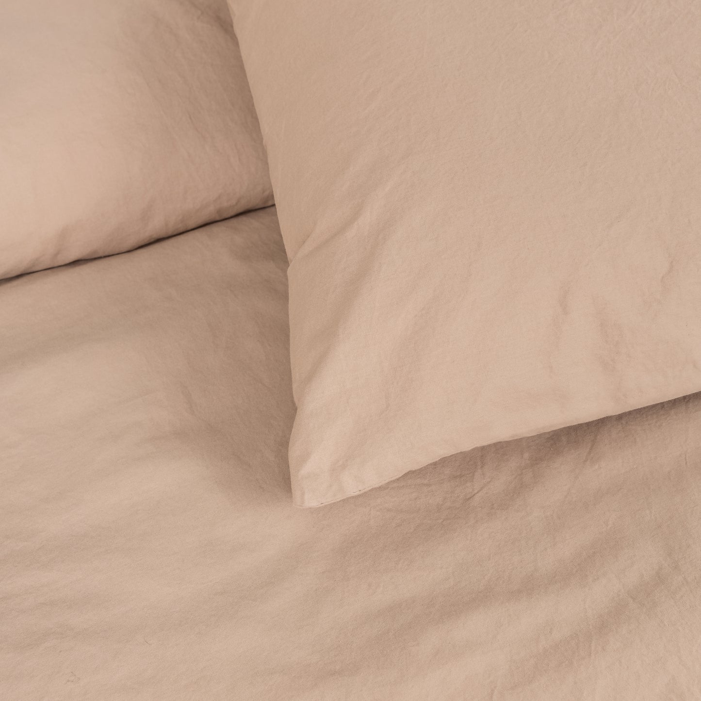 Stonewashed 200 TC Cotton Duvet Sets Taupe