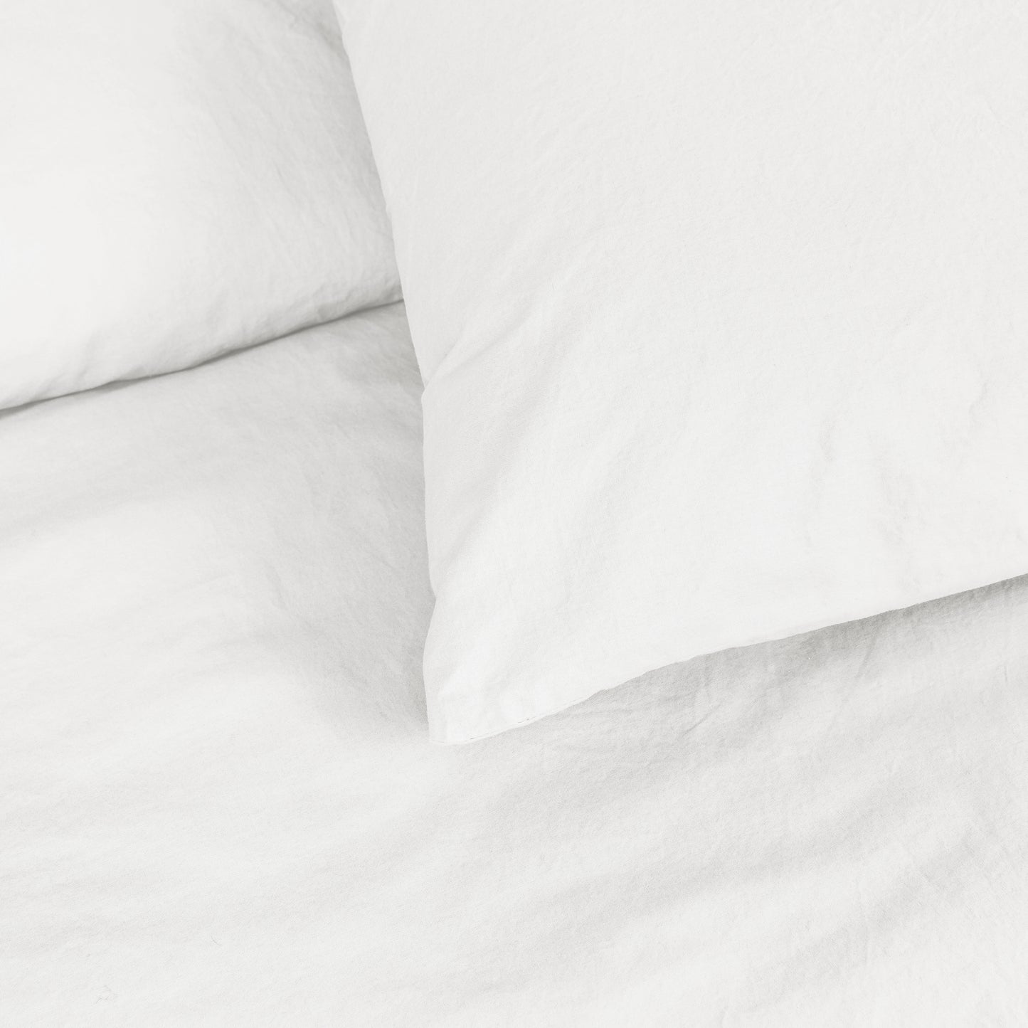 Stonewashed 200 TC Cotton Duvet Sets White