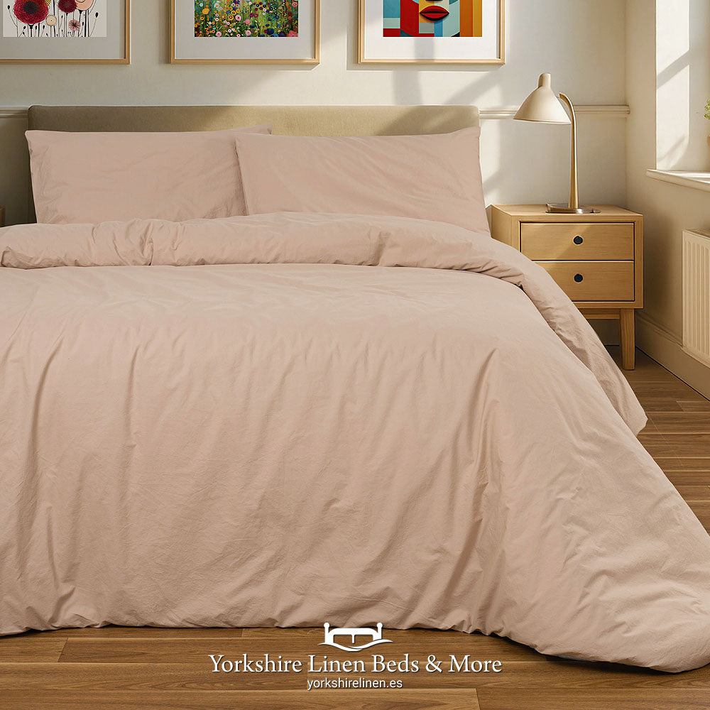 Stonewashed 200 TC Cotton Duvet Sets Taupe