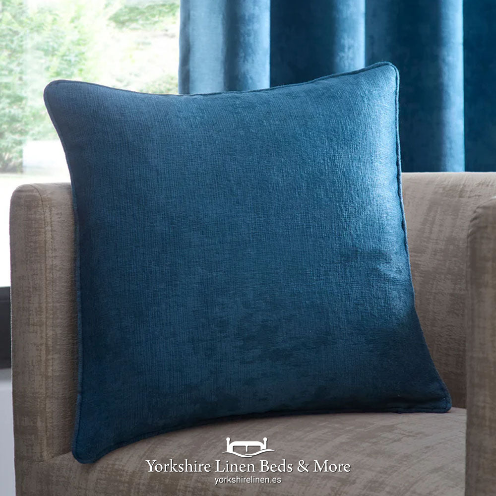 Stratus Faux Silk Cushions, Teal - Cushions & Cushion Covers - Yorkshire Linen Beds & More