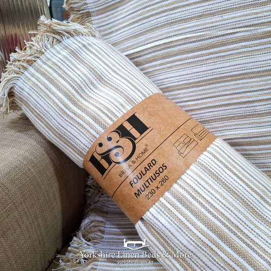Summer Stripe Multiuse Throw - Natural