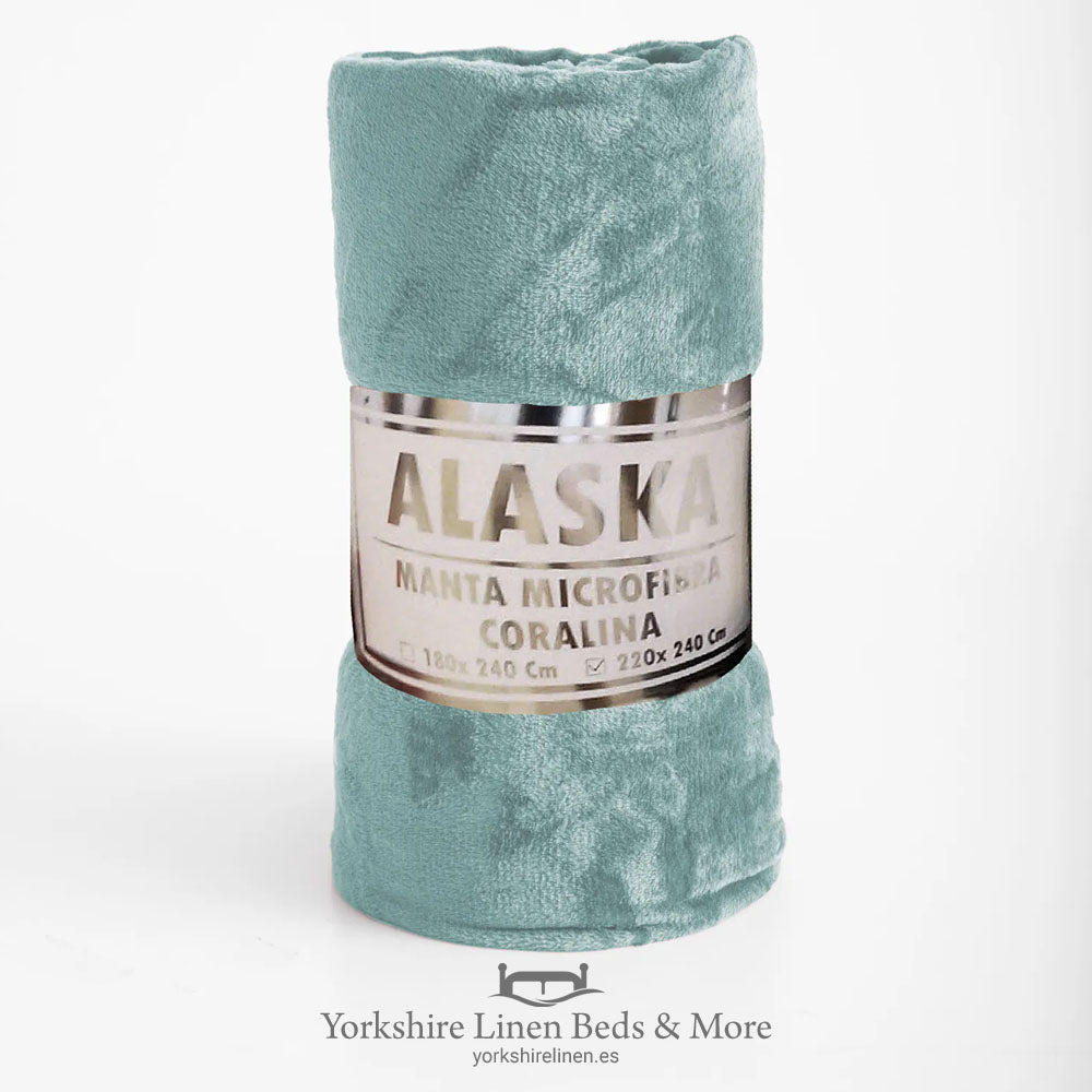 Super Value Velvet Touch Throws, Various Sizes, Mint - Throws & Bedspreads - Yorkshire Linen Beds & More