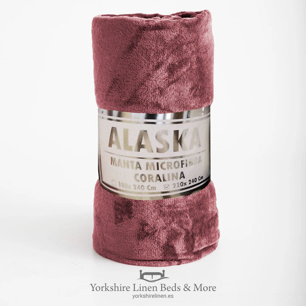Super Value Velvet Touch Throws, Various Sizes, Pink - Throws & Bedspreads - Yorkshire Linen Beds & More
