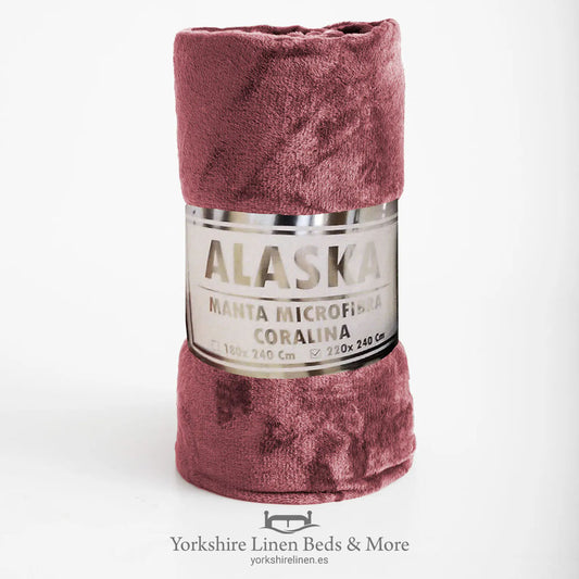 Super Value Velvet Touch Throws, Various Sizes, Pink - Throws & Bedspreads - Yorkshire Linen Beds & More