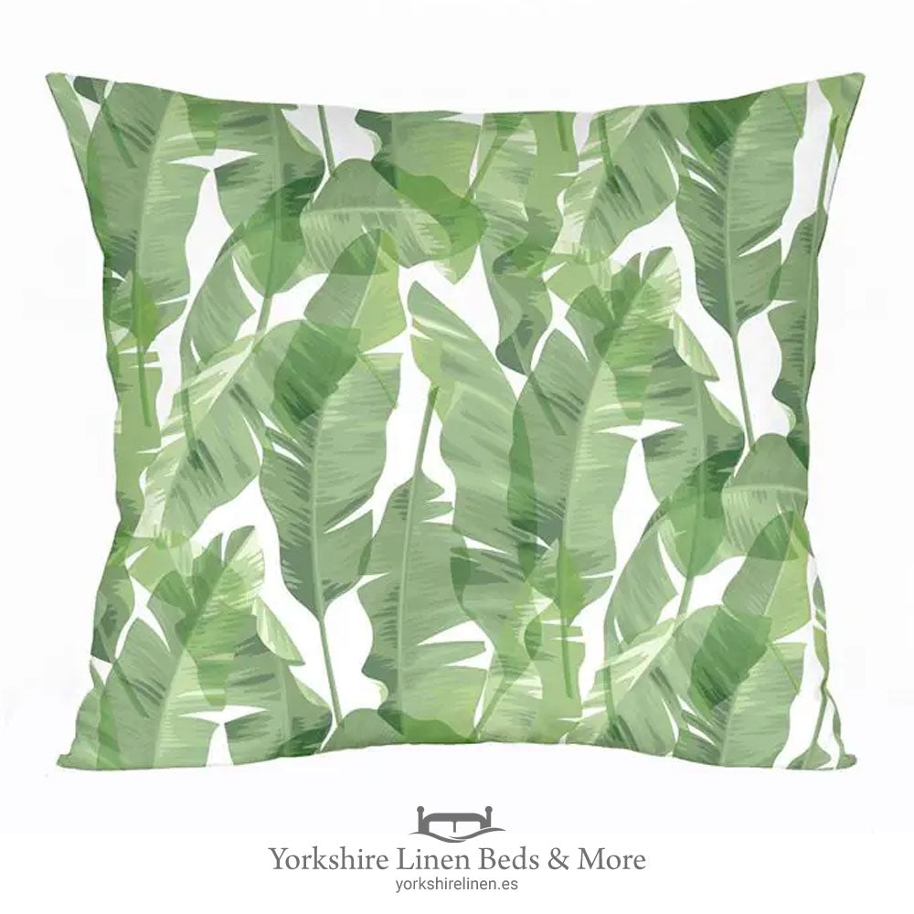 Tahiti Palm Frond Cushion Green, 1968 - Cushions & Cushion Covers - Yorkshire Linen Beds & More