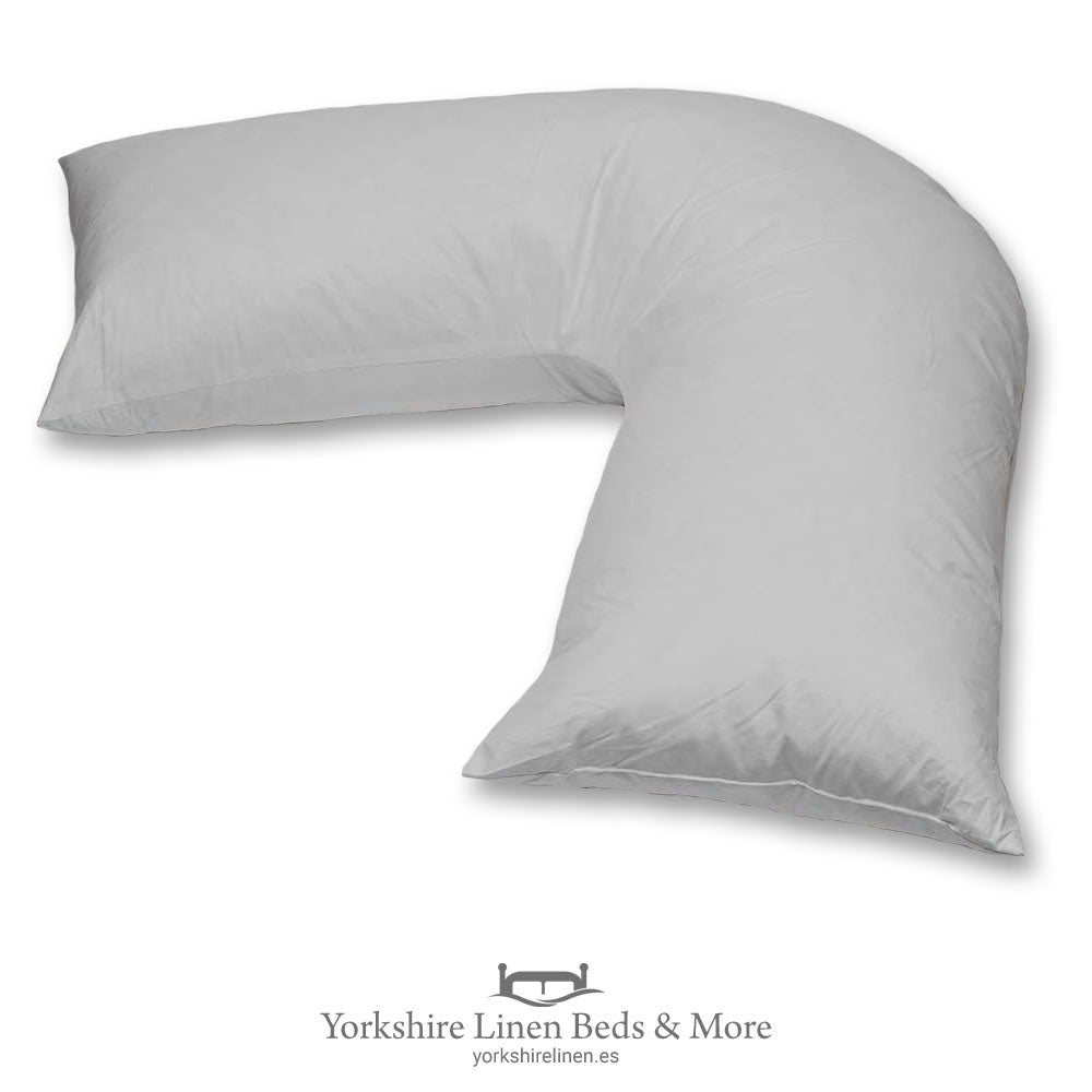 V Shaped Pillowcase, 200 Thread Count Percale, Grey - Pillows & Pillowcases - Yorkshire Linen Beds & More