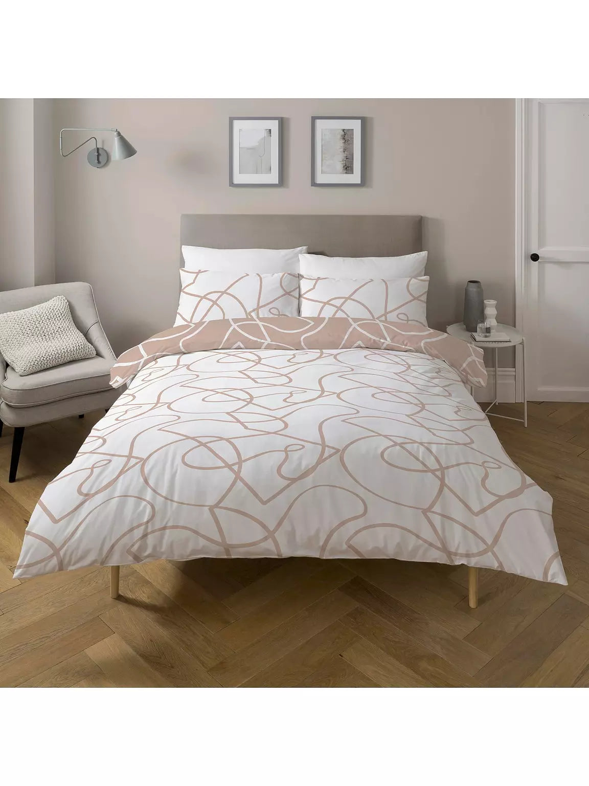 Pablo Abstract Duvet Set - Clay New Lower Price