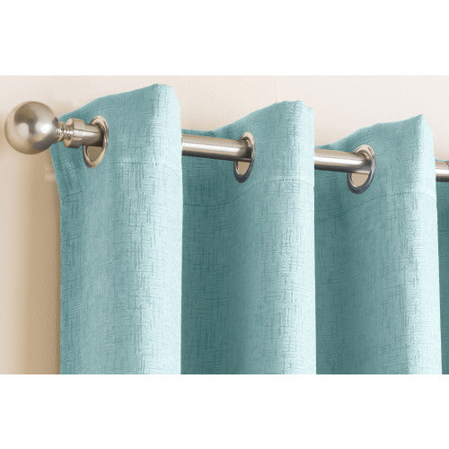 Vogue Eyelet Blockout Curtains - Light Blue