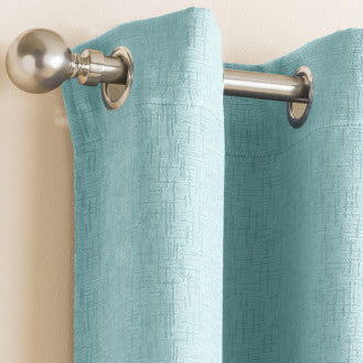 Vogue Eyelet Blockout Curtains - Light Blue