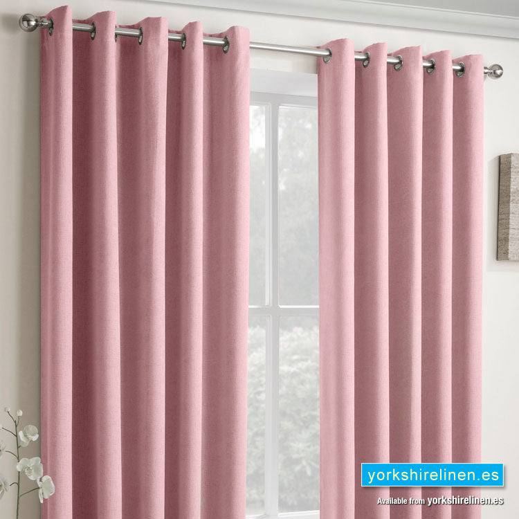 Vogue Blush Blockout Ring Top Curtains