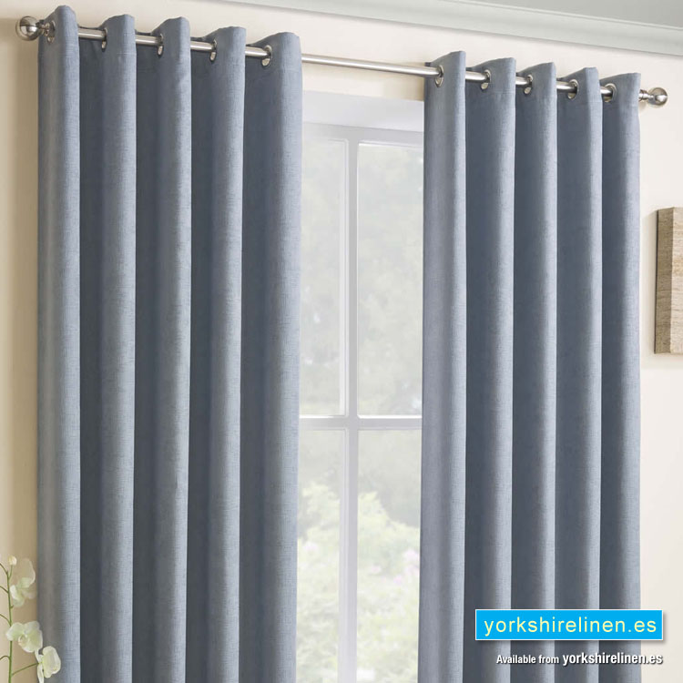 Vogue Duck Egg Ring Top Blackout Curtains - Yorkshire Linen Warehouse
