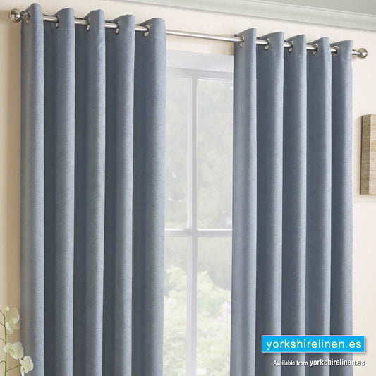Vogue Duck Egg Ring Top Blackout Curtains - Yorkshire Linen Warehouse
