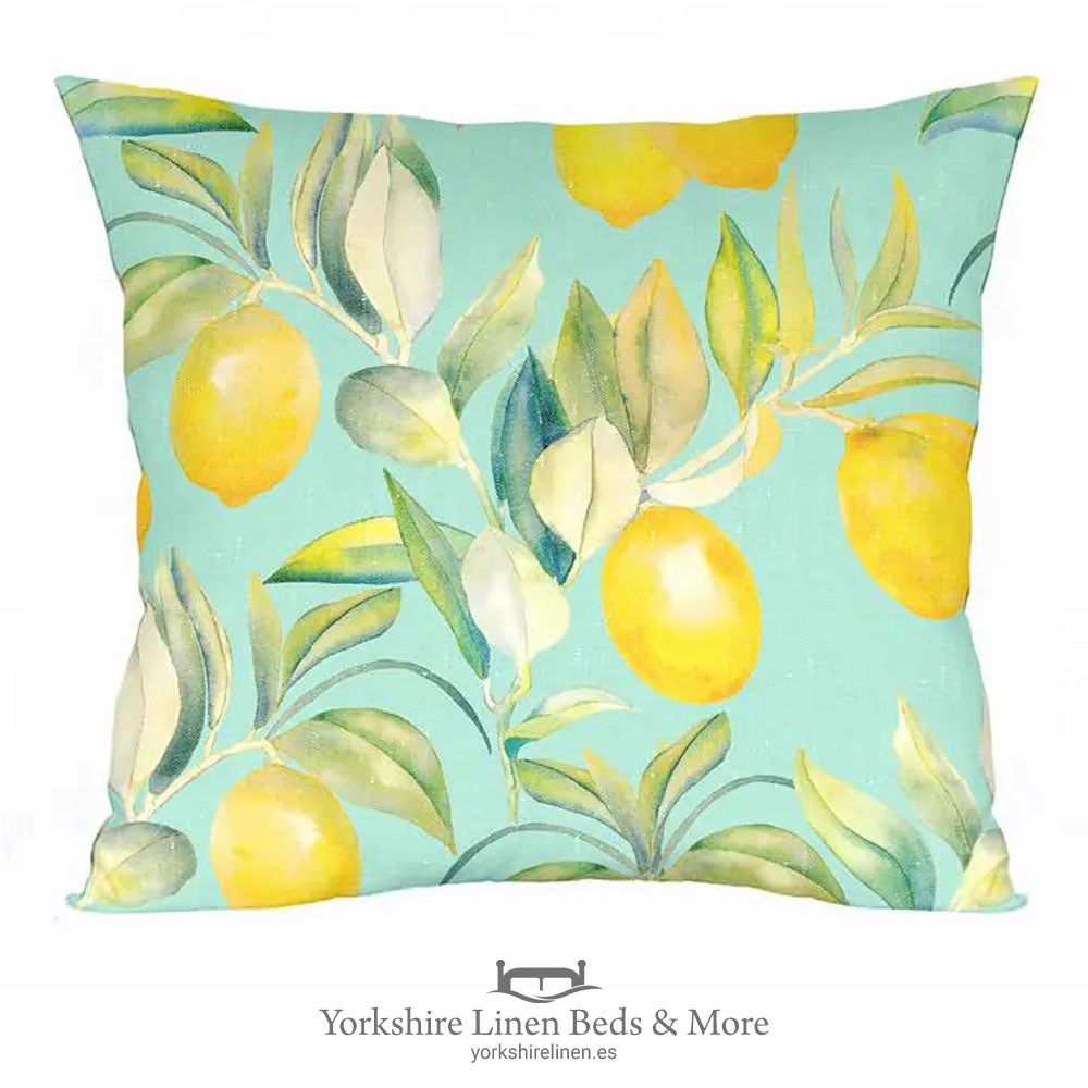 When Life Gives You Lemons Cushion 1897, Duck Egg Blue