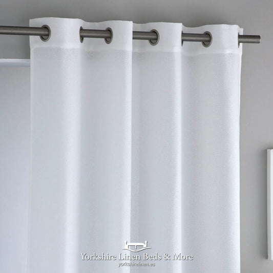 Wonda Linen Style Ring Top Voiles, White - Voiles & Net Curtains - Yorkshire Linen Beds & More