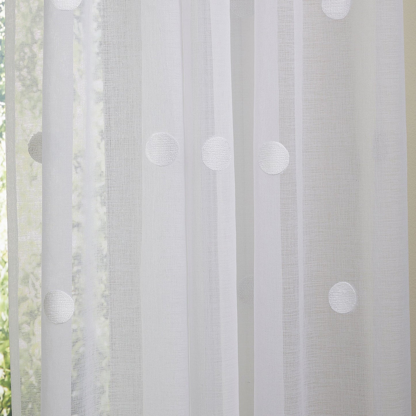 Sara Tufted Voile Panels, White SALE