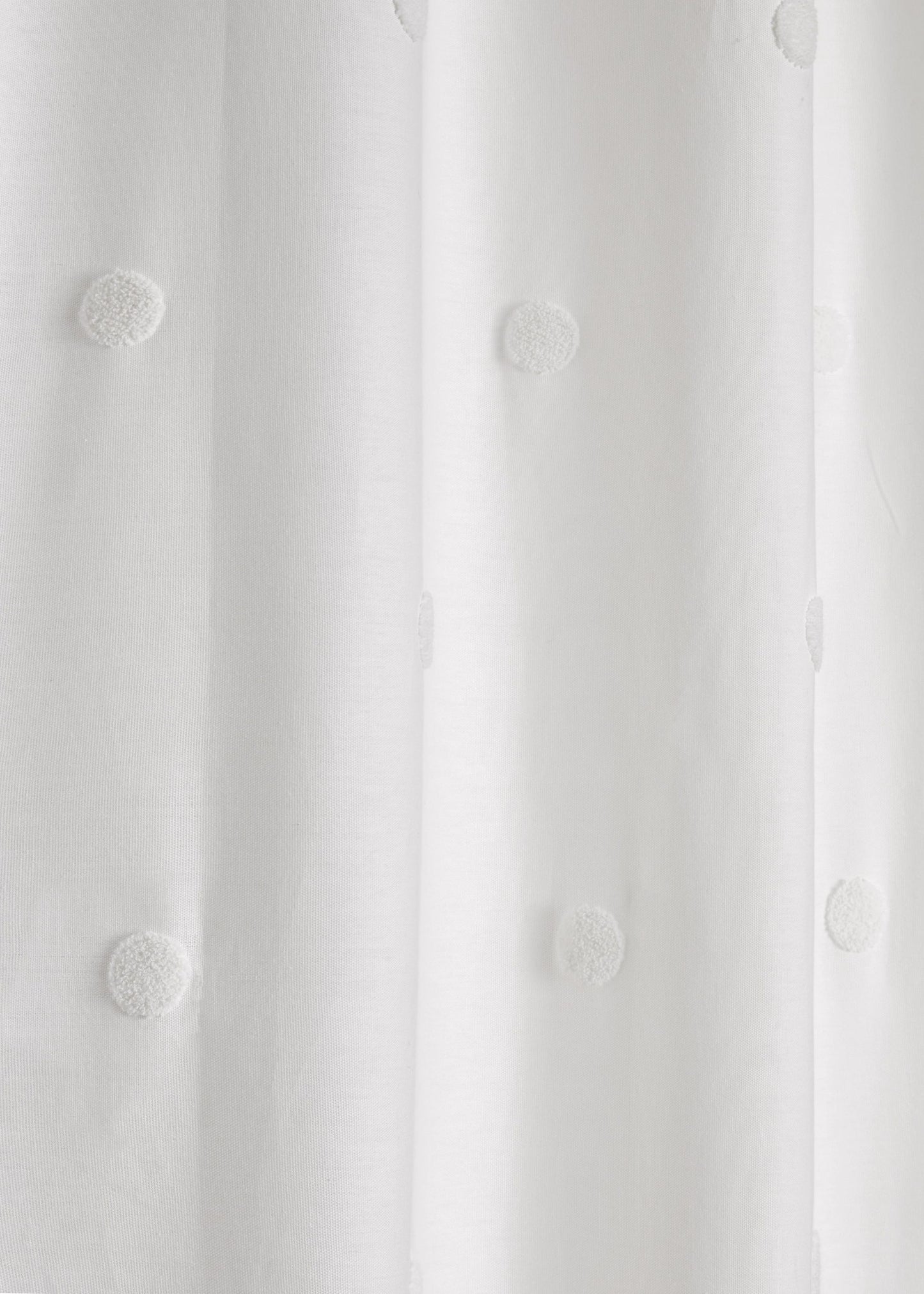 Sara Tufted Eyelet Curtains, White REDUCED TO CLEAR