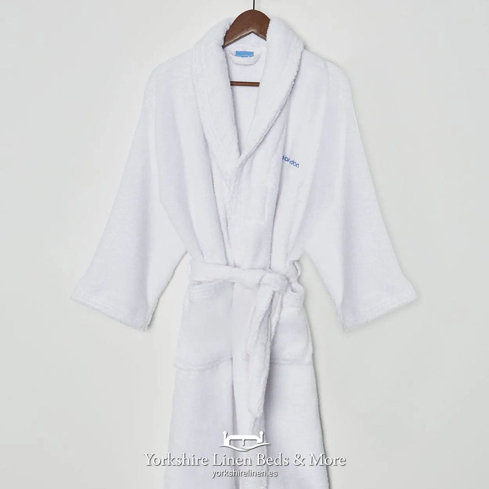 Zero Twist Luxury Towelling Cotton Bathrobes, White - Bath Robes & Dressing Gowns - Yorkshire Linen Beds & More