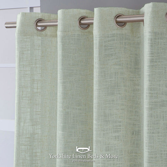 Ziare Eyelet Voile Panels- Duck Egg