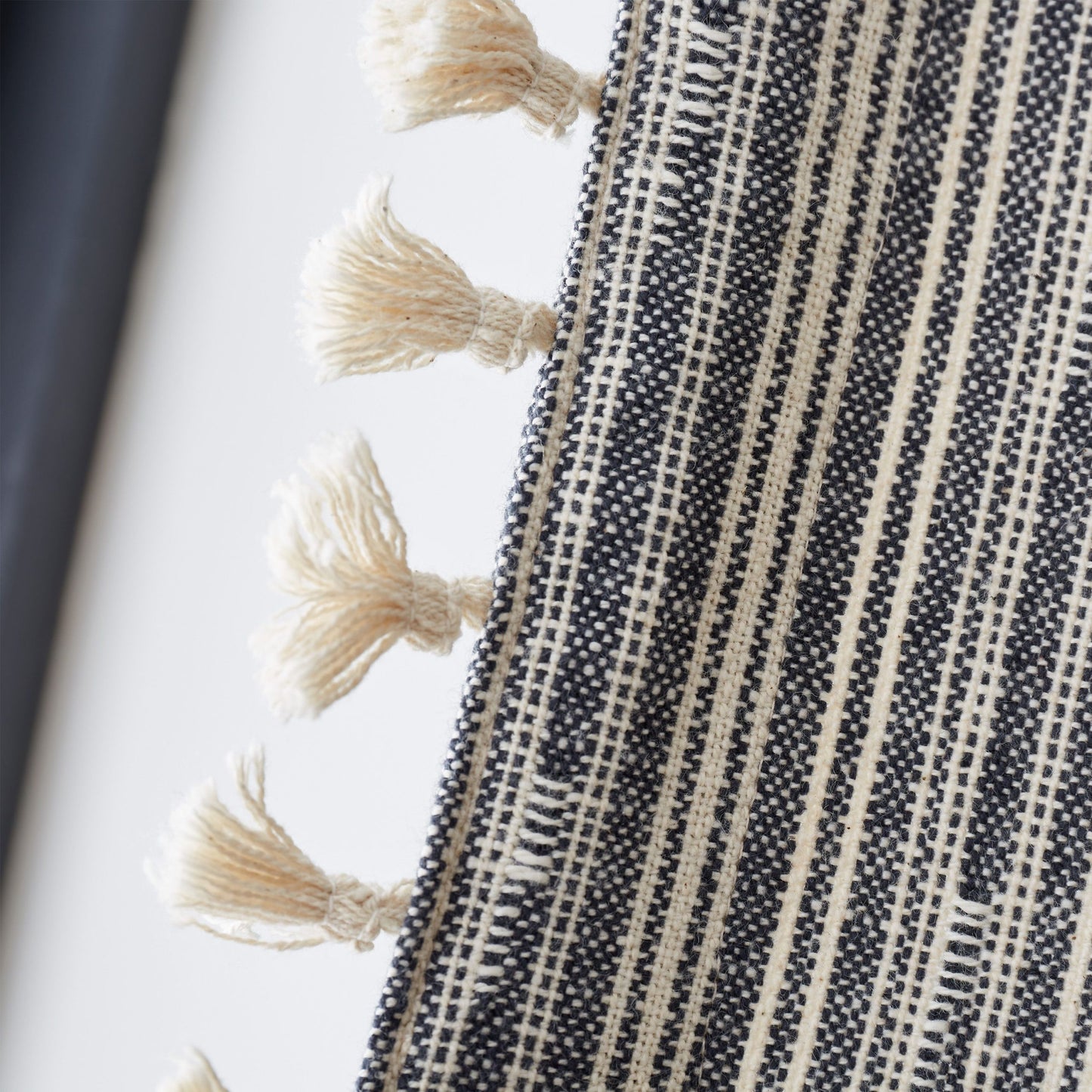 Adana Ringtop Woven Curtains, Black SALE