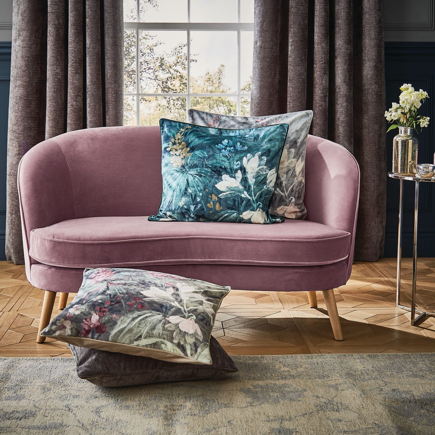 Anthea Luxury Velour Cushions, Teal