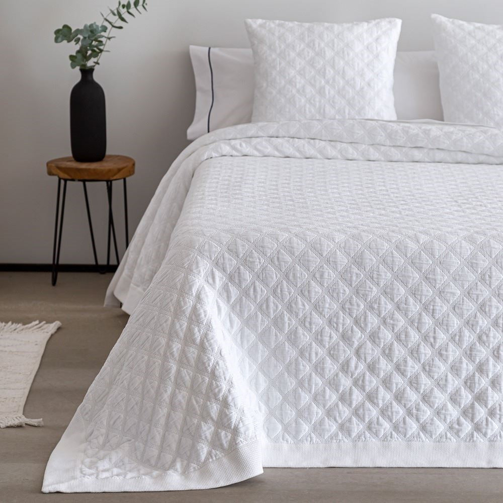 Relax Stone Wash Cotton Bedspreads, White SALE