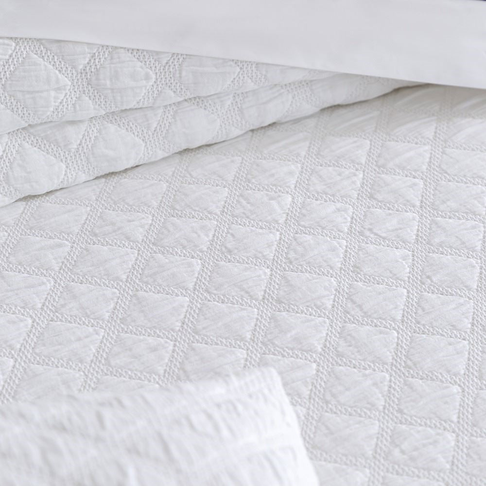 Relax Stone Wash Cotton Bedspreads, White SALE
