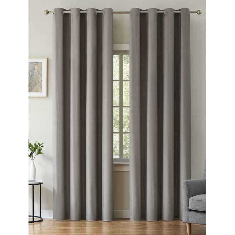 Hotel Collection Eyelet Blackout Curtains - Grey